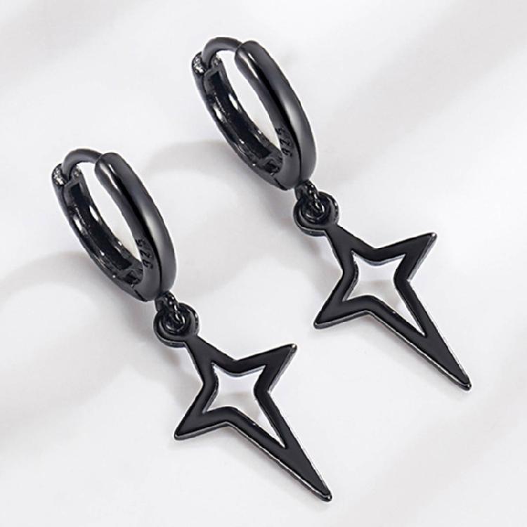 Star Drop Earring Rock Cool Women Cross Earring for Lady Girls Gift Jewelry