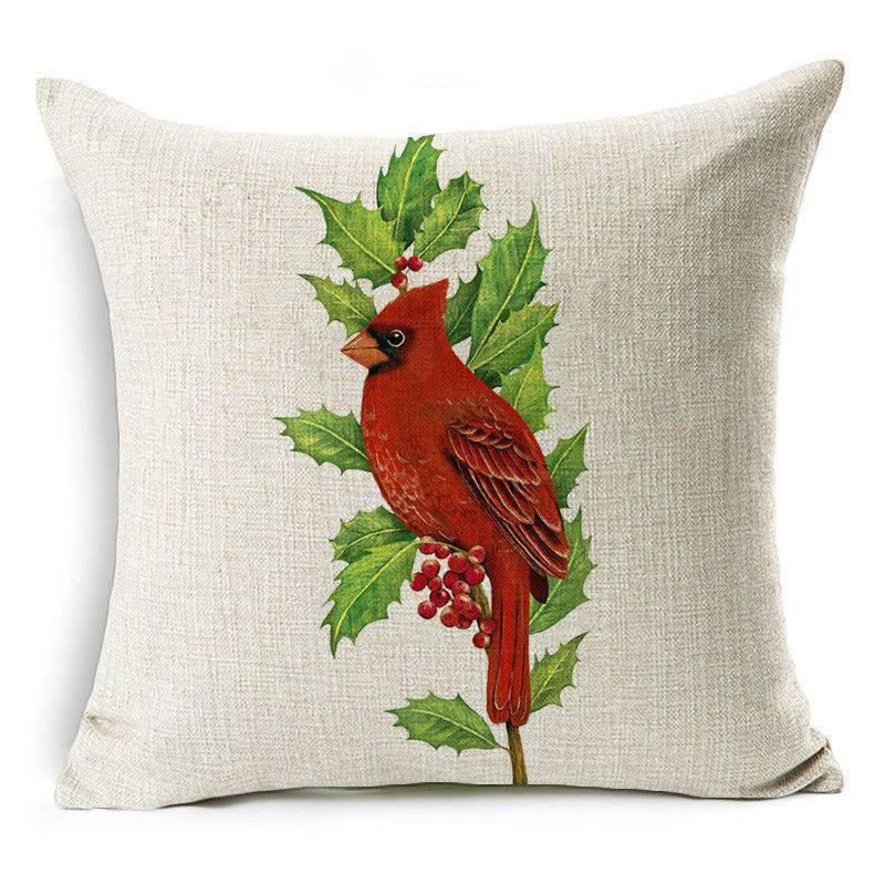 Luxurious 18'' Dachshund Printed Christmas Linen Cushion Cover For Chic Home Decor