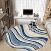 1pc Ocean Waves Office Round Area Rug, Under Office Chairs Bedroom Living Room Home Decor, Room Deco, Available in Various Sizes