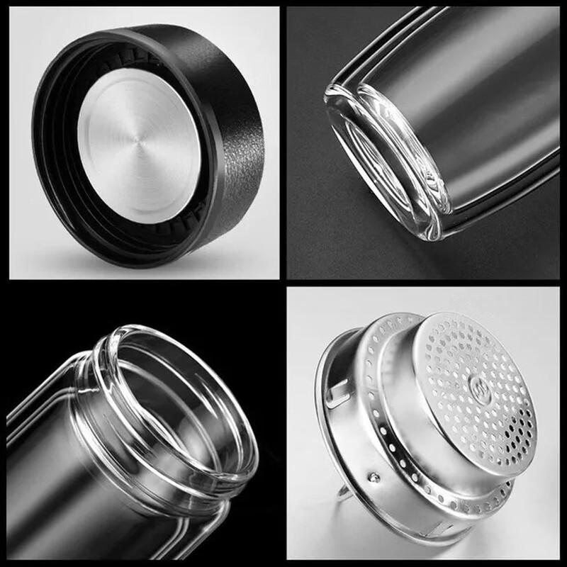 OLOEY Double Wall High Borosilicate Glass Water Bottle