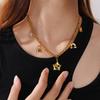 Stylish And Diverse Diy Pendant Stainless Steel Gold-Plated Diamond-Encrusted Freshwater Pearl Pendant Collection