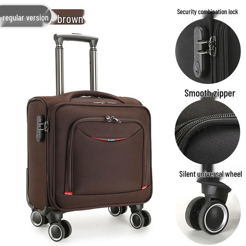 18" Carry-On Suitcase with Universal Wheels, Business Password Case, Lightweight 16", 14", 20" Travel Suitcase, Compatible with Spring Airlines