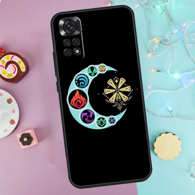 

Genshin Impact Elements Case For Xiaomi Redmi Note 13 Pro 14 9 10 11 12 9S 10S 11S 12S Redmi 14C 10C 12C 13C Cover Redmi 12 4G