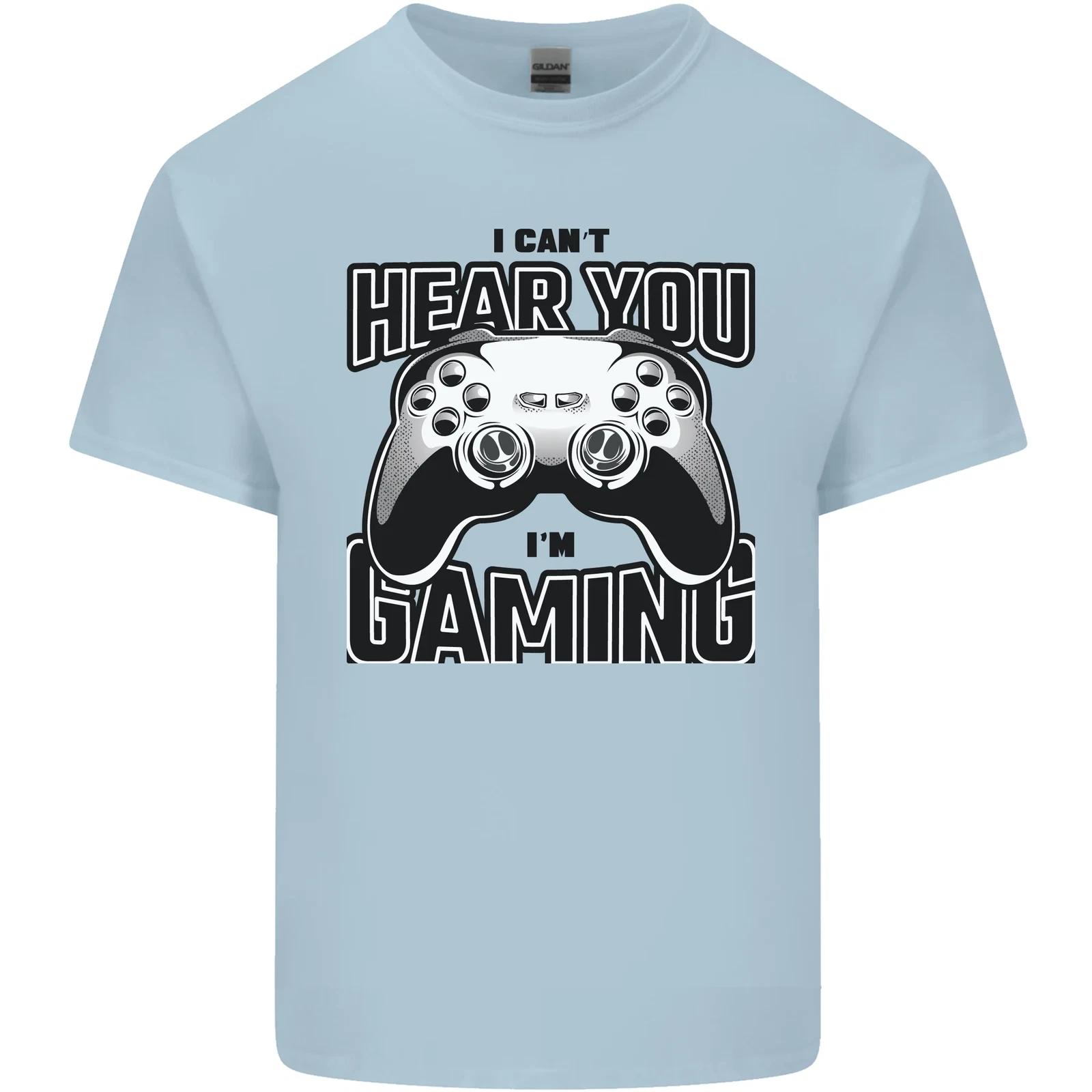 I Can t Hear You Im Gaming Funny Gamer Kids T-Shirt Childrens S