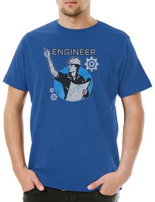 Ingenieur III Herren T-Shirt Herren Damen T-Shirts Oberteil Ingenieur Bauleiter Architekt Polierstelle