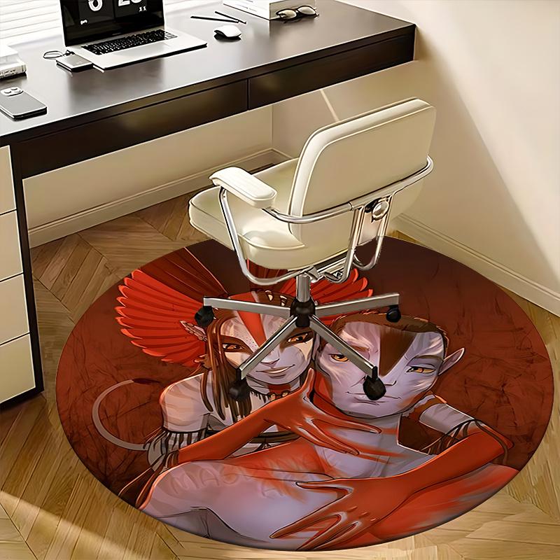 Avatar Inspired Chair Mat Round Carpet for Home Decor, Office Use, and Gifts0250b