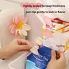 2 In 1 Sealing Clips for Food Storage Double-Layer Flowers Chip Clips for Snacks