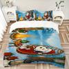 Winter Festive Scene Printed 3pcs Bedding Set Soft Microfiber 1 Duvet Cover And 2 Pillowcases Home Bedroom Decor Xmas Gift K1486
