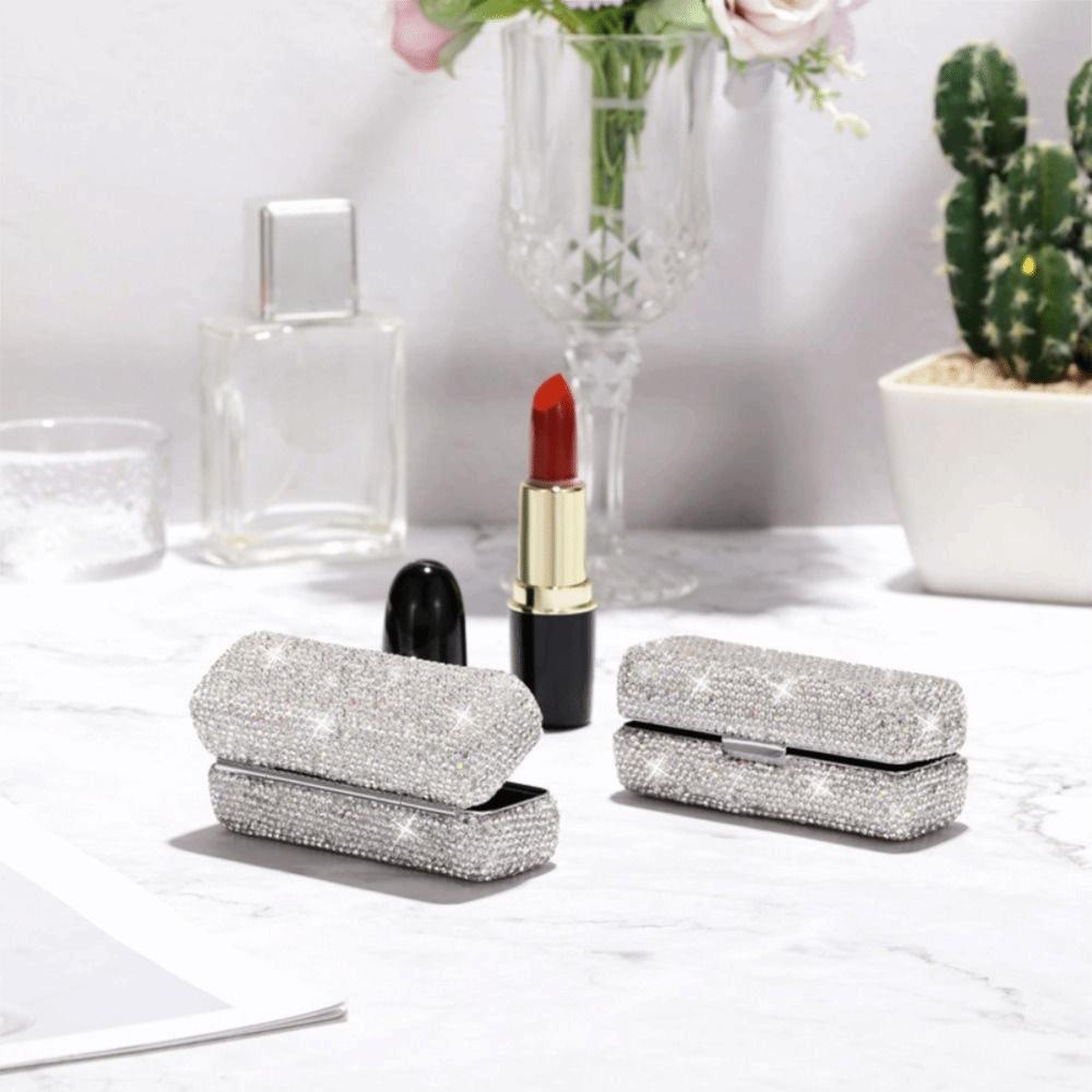 Portable Fashion Lipstick Bag Creative Exquisite Lipstick Box Cute Gliter Lip Gloss Storage Bag Gift