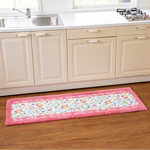 Kawashima Selkon MINTON Kitchen Mat, Regal Haddon Hall II Rose, 50x150cm, FT1590, Made in Japan, Washable