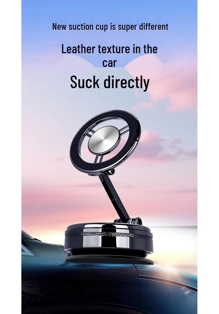 Magnetic Car Mount: Suction, Rotating, Folding Holder with Strong Magnetic Force