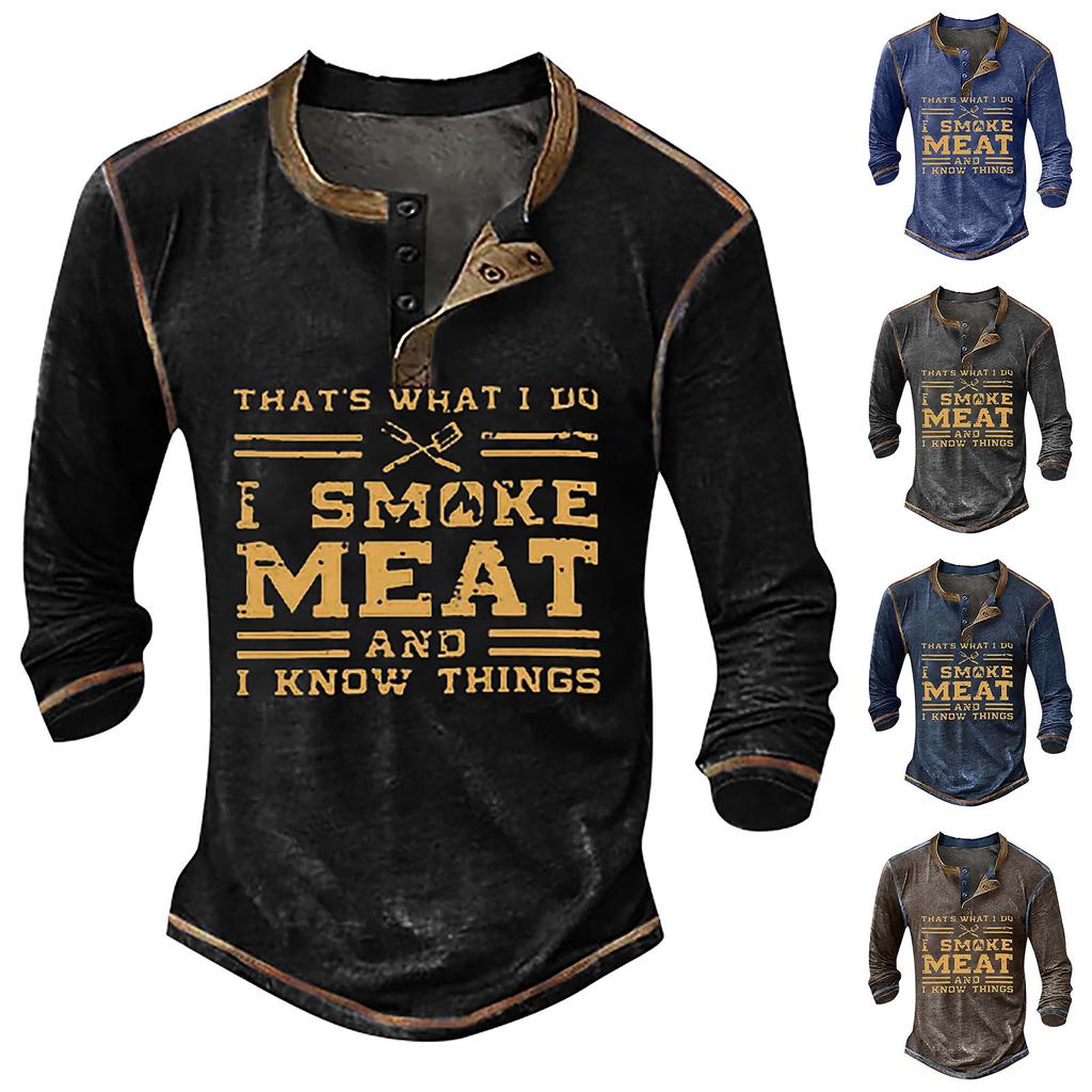 Men's Shirt T-Shirts Graphic Cartoon Clothing 3D Print Casual Wear Long Sleeve Printed Fashion Design Comfortable