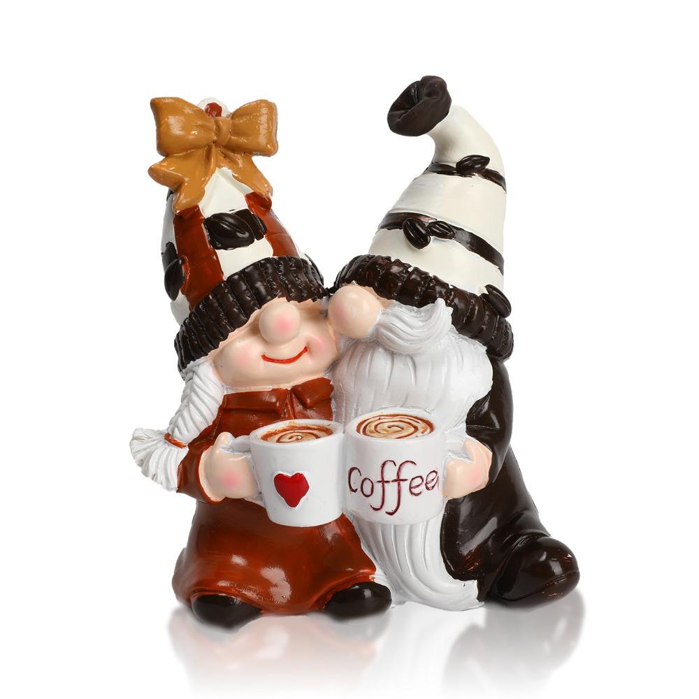 Resin Material Coffee Gnome Ornament Coffee Cup Resin Dwarf Handmade Gnome  Gift Giving