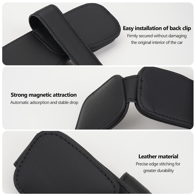 For Volkswagen VW Double Card Leather Magnetic Eyeglass Frame Sunglasses Clip Tiguan CC Jetta Polo Golf 4 5 6 Passat B5 B6 B7 CC zk0