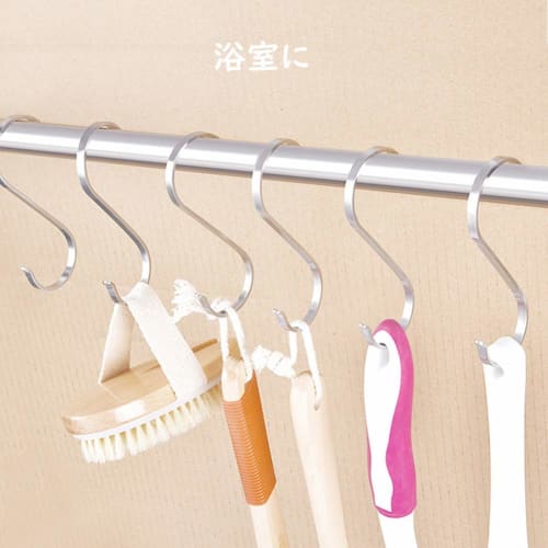 S-shaped hooks, S-shaped hooks, general-purpose hooks, rust-resistant, stainless steel, non-slip, hanging hooks, glossy surface, suitable for closets,