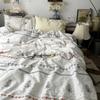 French Style Retro Printed Bedding Rural Style Duvet Cover Solid Color Dust-proof and Easy To Clean Mattress Protective Covers Envelope Pillowcase