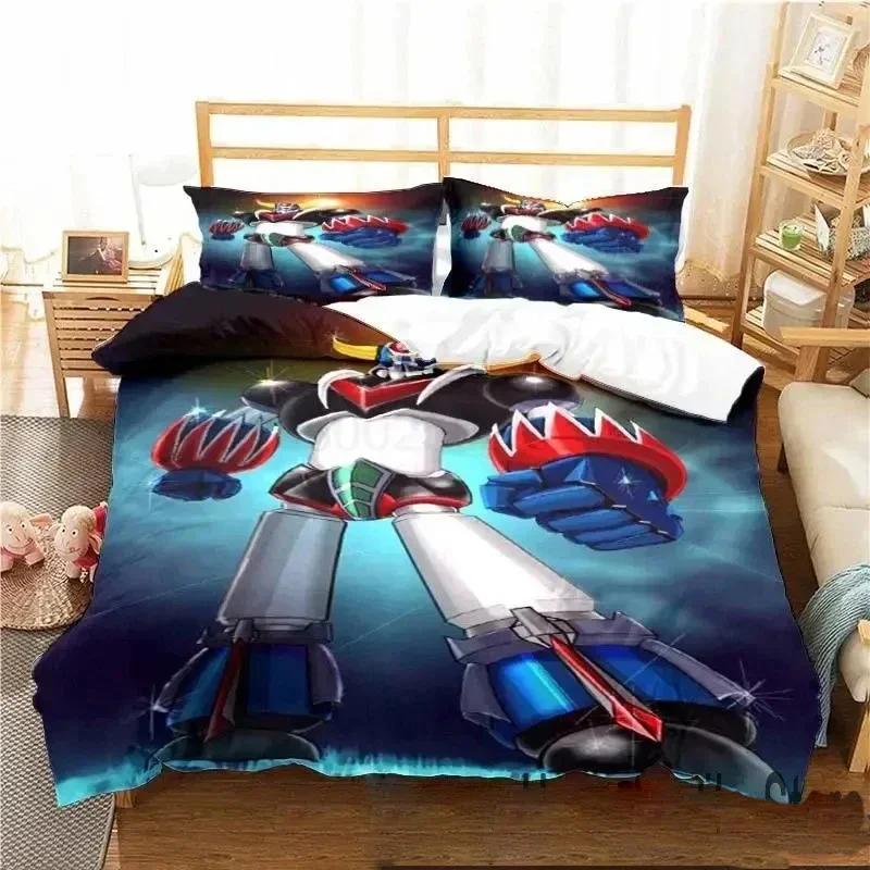 Stampa 3D Goldrake Grendizer Robot UFO Set Biancheria da Letto Matrimoniale Singolo King Copripiumino Piumone Federa Bambini Ragazze Adulti Camera da Letto