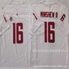 Mens Cotton Football Jersey Texas Tech Red Raiders 17 Washington Style Rugby Sports Fan Wear