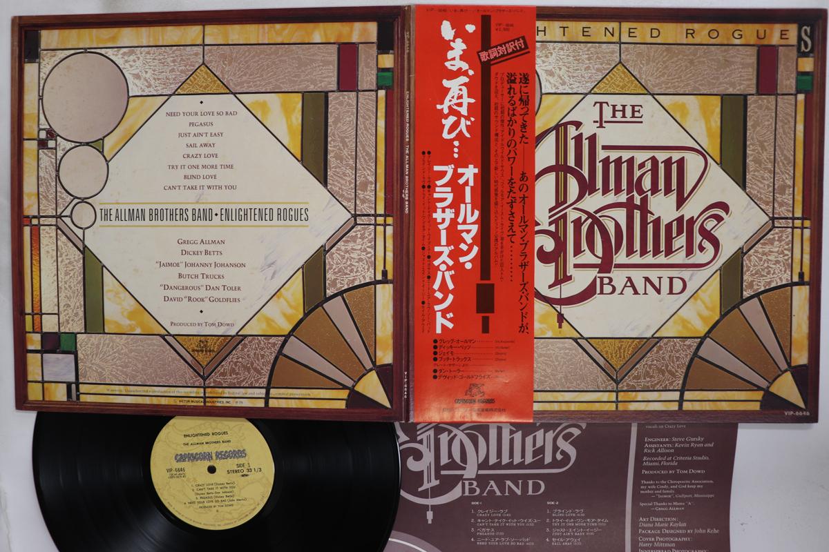 

Виниловая пластинка ALLMAN BROTHERS BAND Enlightened Rogues VIP6646 CAPRICORN 1979 Япония Obi Рок Б/у