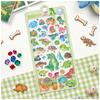 1/4 Pcs Colorful Dinosaur World Cartoon 3D Relief Stickers Scrapbooking Diy Journal Cute Stationery Sticker School Gift