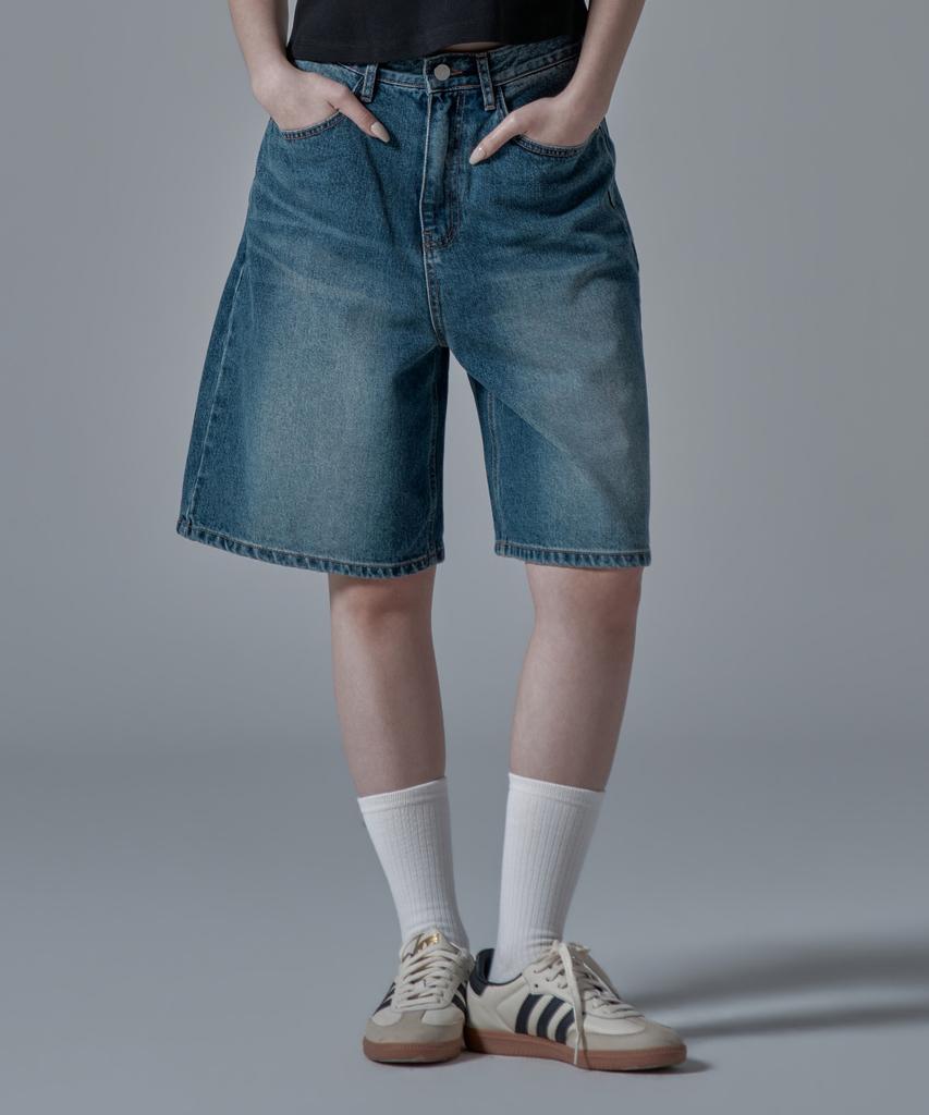 WAARFORWOMAN W1136 Denim Shorts_Dark Blue