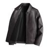 Neue Top-Lederjacke Lederjacke Weiches Leder Herren Herbst und Winter Leichte Business-Casual Mode Einfach Vielseitig Clip