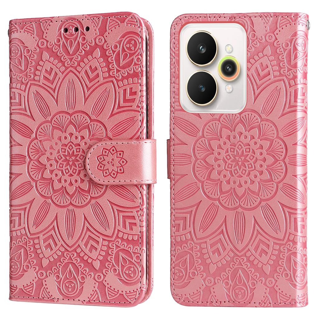 For Realme 15 Pro 5G/Realme 15 5G Case Sunflower Imprint Leather Wallet Phone Cover