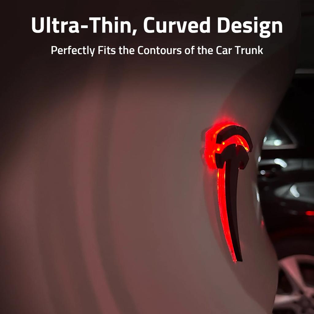 AMH1 LED Trunk Emblem Ambient Light for Tesla Model 3/Y/X/S, Two Modes for Ambient Light or Brake Light