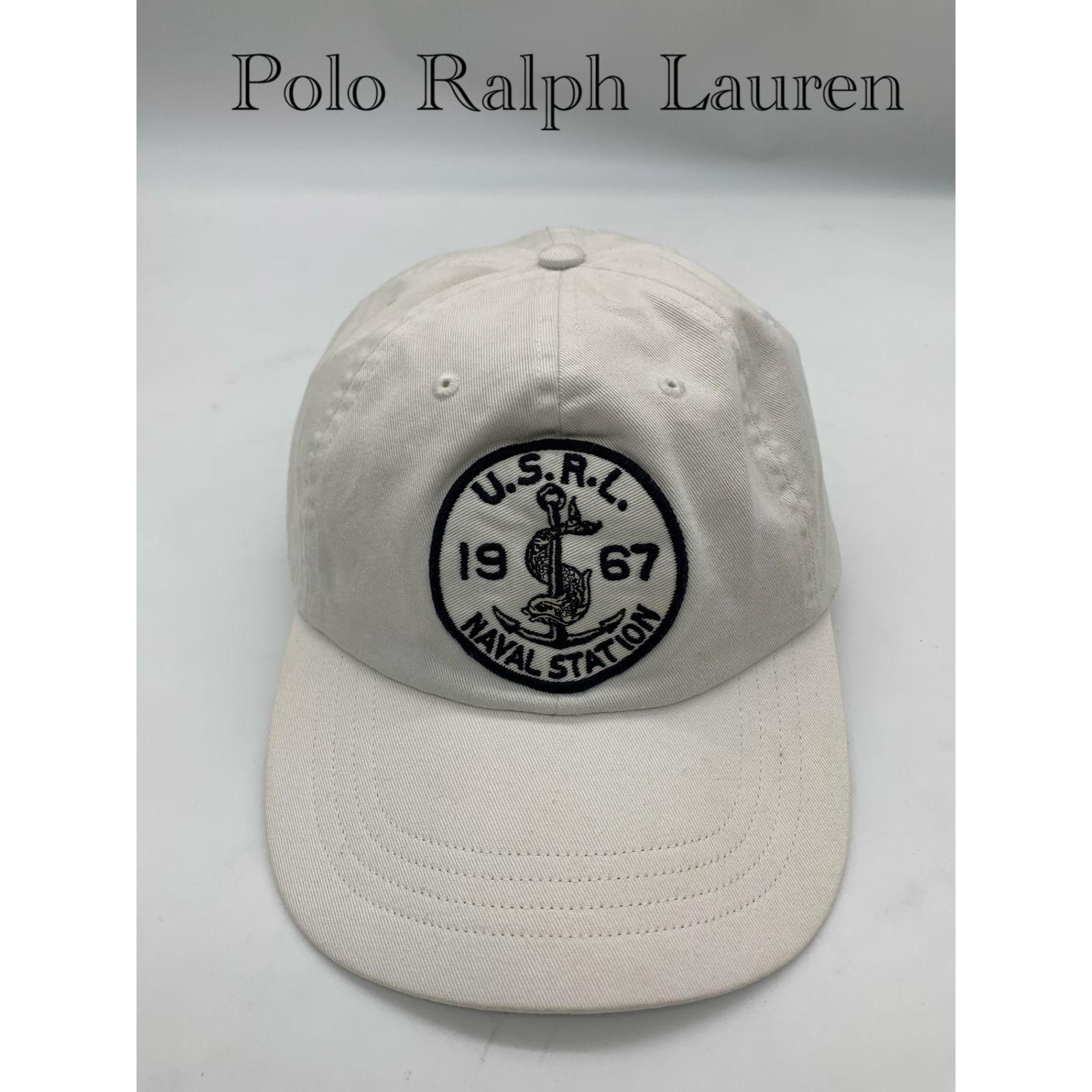 Used POLO Ralph Lauren Cap Hat White Simple Patch_4140085