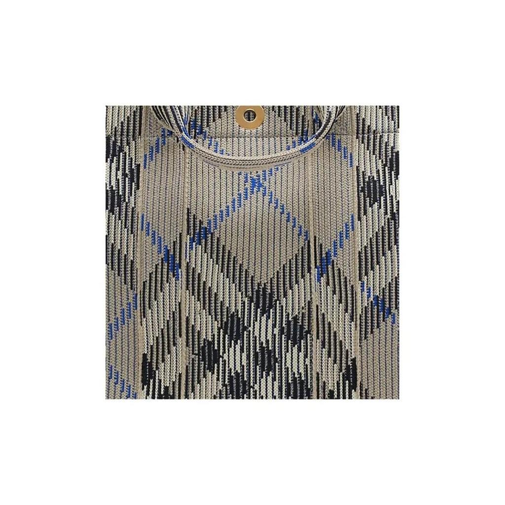 Burberry Knight Pattern Pressure Bolt Closure Nylon Tote Bag Shopping Tote Shoulder Bag Medium Women's Grey