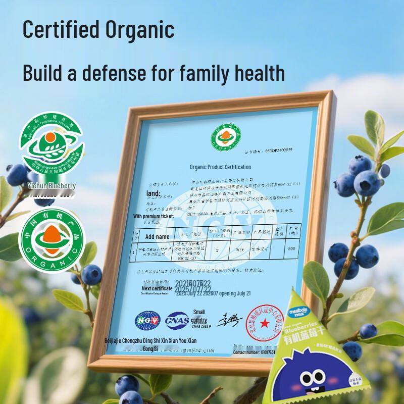 Miaobole Organic Dried Blueberries
