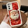 Phone case: 2D flat design suitable for Samsung Galaxy A34 A35 M05 M06 S20 S22 S21 FE Plus 5G protective case, Santa Claus head, perfect Christmas and