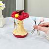Portable Dessert Fork with Holder Creative Fruit Fork with Storage Jar  Household
