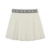 MLB Boston Red Sox Sports Lifestyle Embroidered Logo Trendy High-Waisted Pleated Casual Skirt Women skirts Ivory 3FSKB0133-43IVS