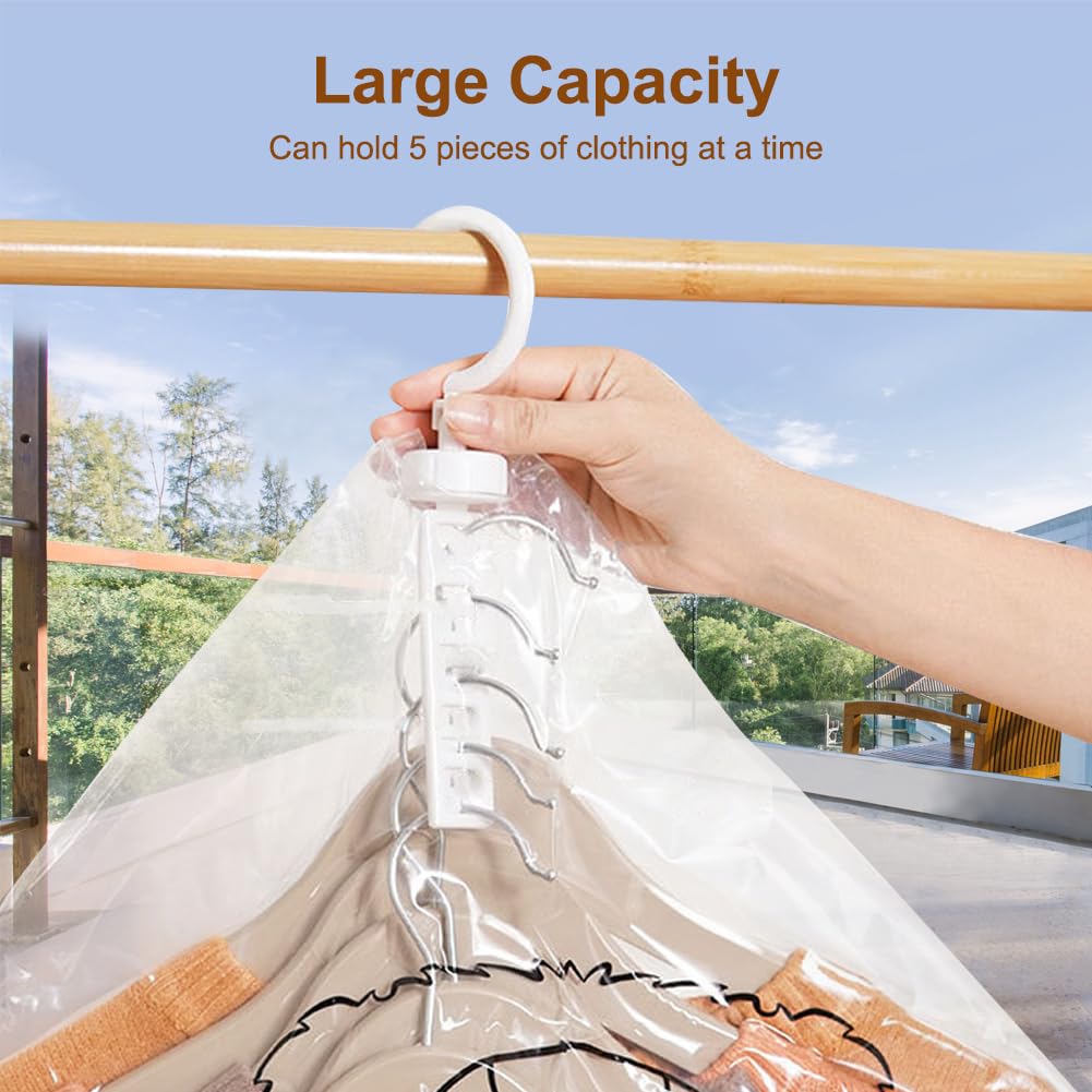 Reusable Hanging Vacuum Storage Bags for Clothes, Coats, Jackets, Hanging Compressible Storage Bag Space Saver Bags Organizer
