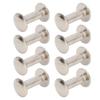 200 Sets Buchbindeschrauben 10x15mm Umweltfreundliche Bindeschrauben Sortiertes Set Galvanisierte Lederschrauben Nieten für DIY Silber