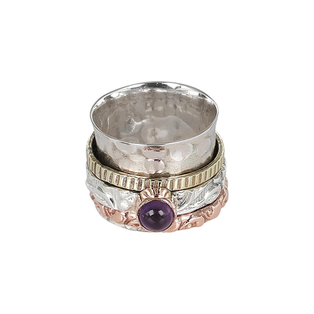 Silberschmuck, Spinner Ring, Geburtsstein Schmuck, Angst Ring, Geschenk Für Ihn