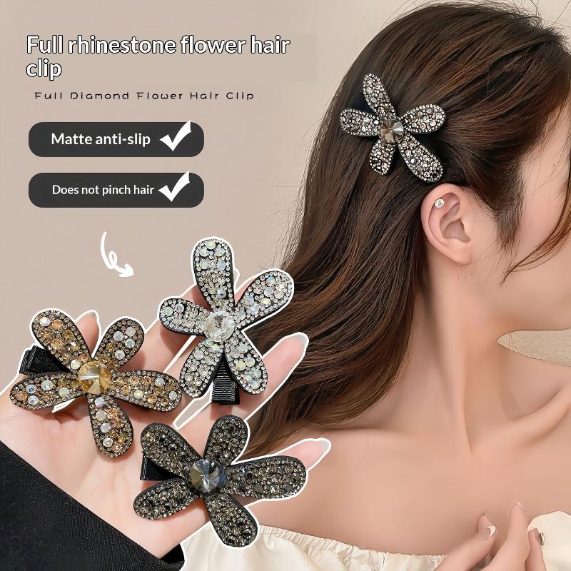 Vintage Flower Hair Clip For Women Girls Sweet Hair Ornament Side Hairpin Hair Accessories