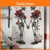 Rose Romantic Halloween Skull Wall Decal For Bedroom And Home Office Decoration