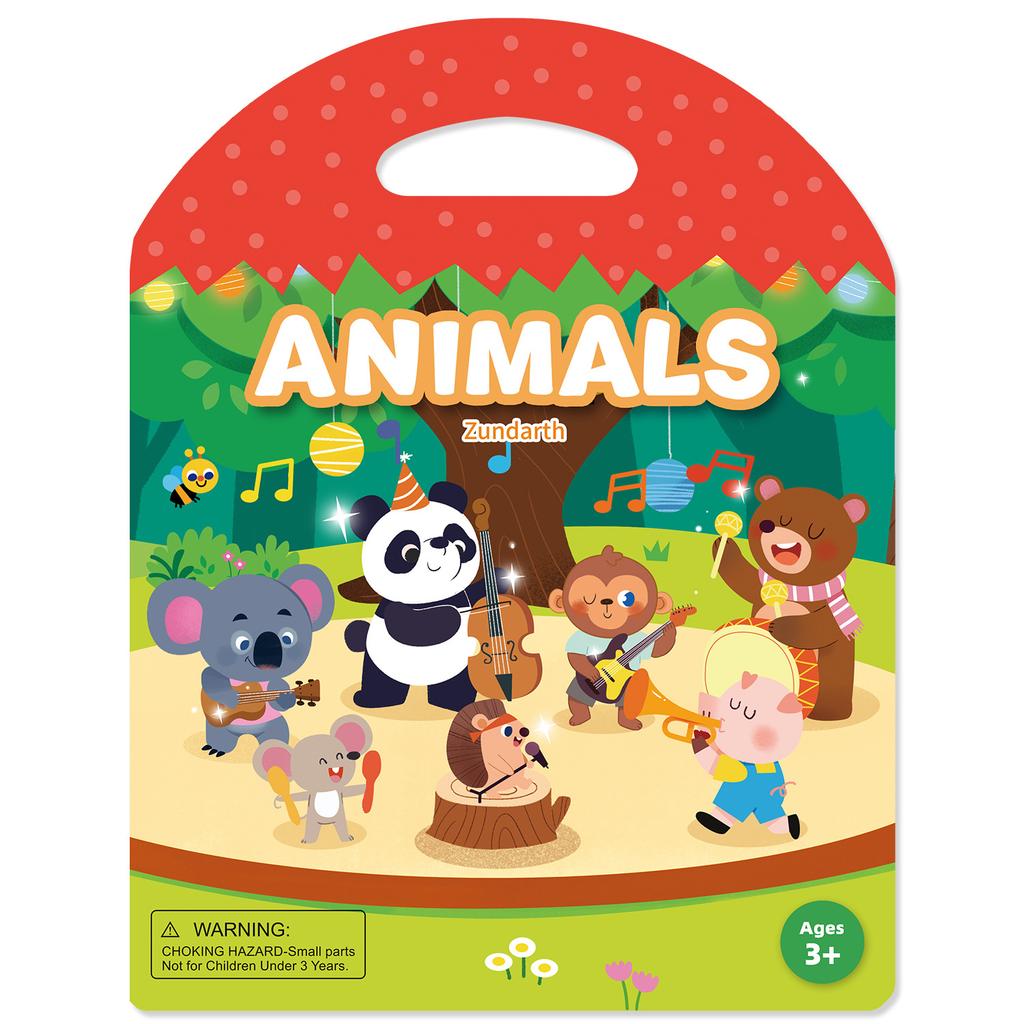 Non-Toxic New Children Reusable Scene Cute Stickers Diy Puzzle Sticker Games Books Cartoon Animal Learning Cognition Toys For Kids Gifts