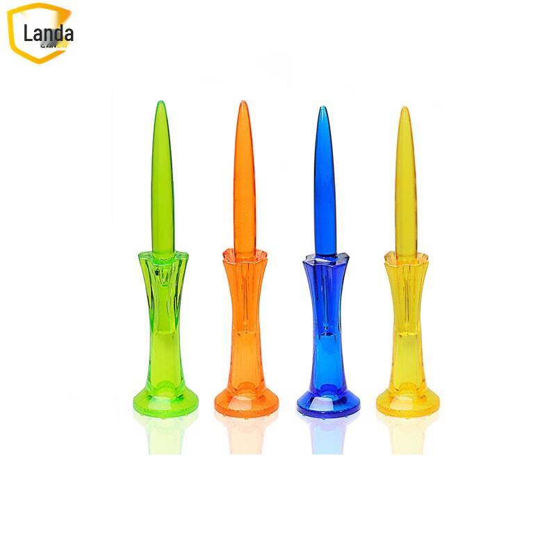 Landar Durable PC Golf Tees with Stop, 83mm, 100-Pack