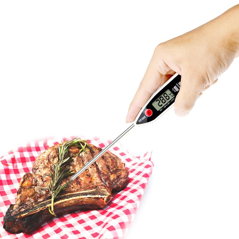 TP300 Electronic Probe Meat Thermometer for Kitchen, BBQ, Frying, Baking, and Grilling
