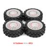 4Pcs RC Rally Tires Glued On Road Tyre Wheels with 12mm Hex for Tamiya TT02 TT-01 XV01 PTG-2 DF-03 WR8 Racing Car Upgrades