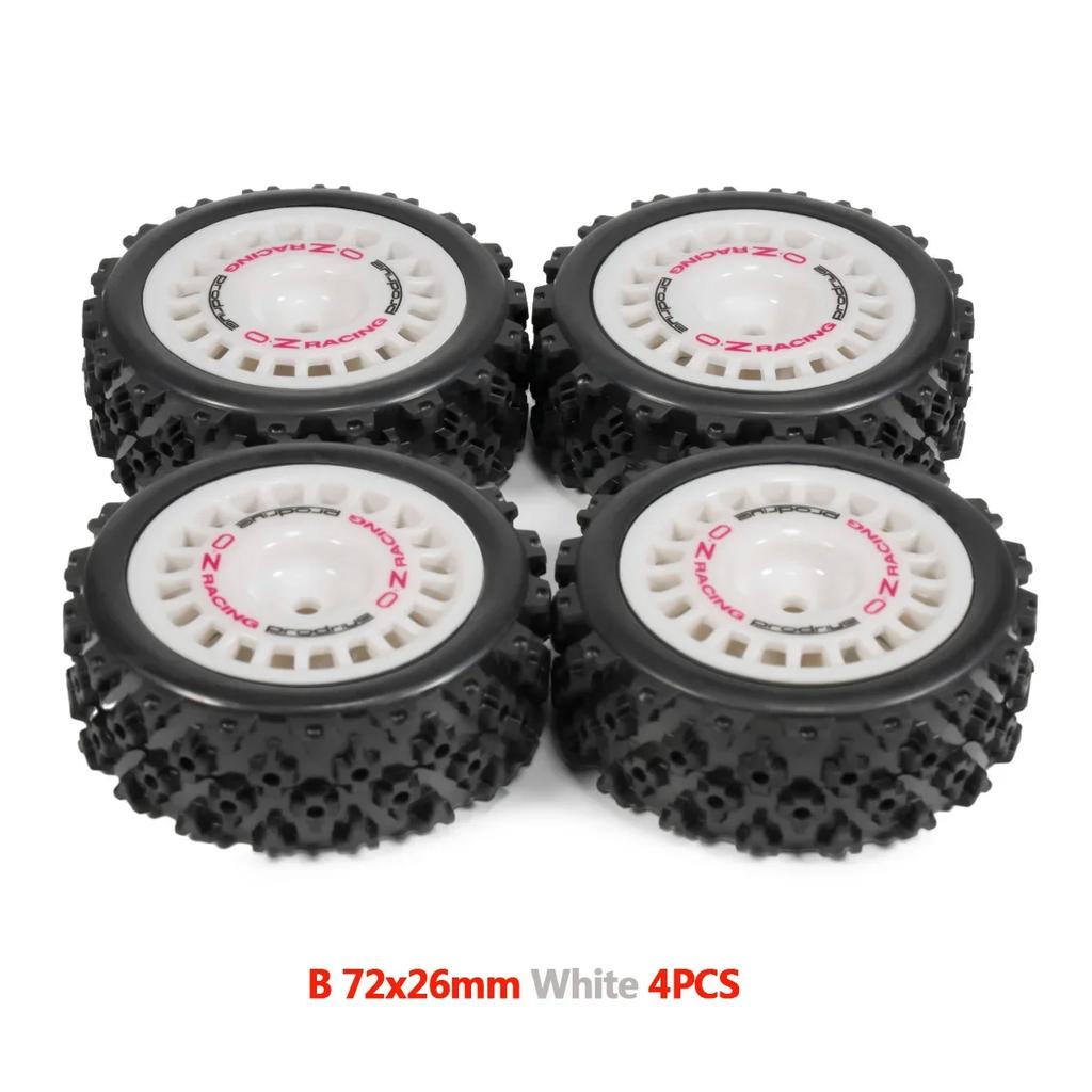 4Pcs RC Rally Tires Glued On Road Tyre Wheels with 12mm Hex for Tamiya TT02 TT-01 XV01 PTG-2 DF-03 WR8 Racing Car Upgrades