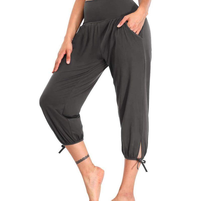 Fashion Personality Punk Elegant Women's Yoga Pants Loose Comfort and Casual Cropped Pants Knitting Jogger Pants