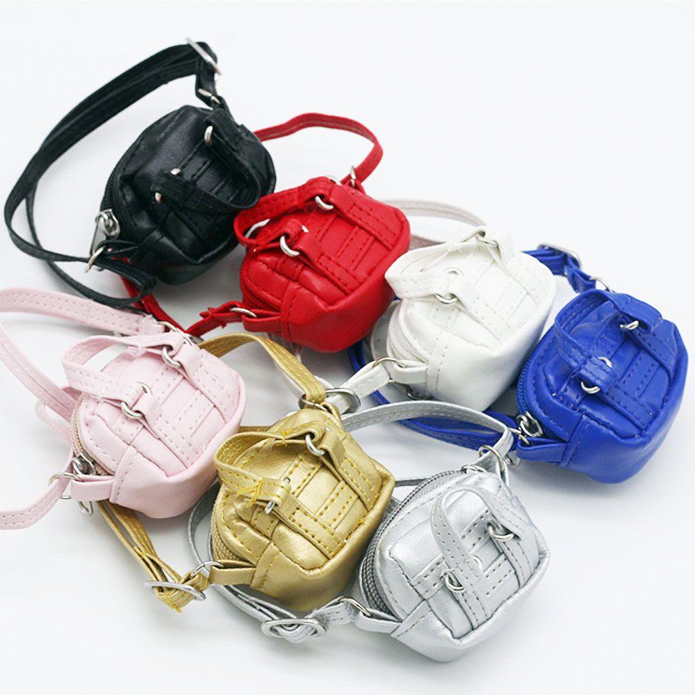 

Cute Handmade Kids Toy For 1/6 1/8 BJD Shoulder Bags Handbag Doll Crossbody Bag білий