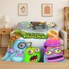 Musikspiel My Singing Monsters Cartoon Flanelldecke Weiche Überwurfdecke für Schlafzimmer Wohnzimmer Bett Reise Camping Picknick