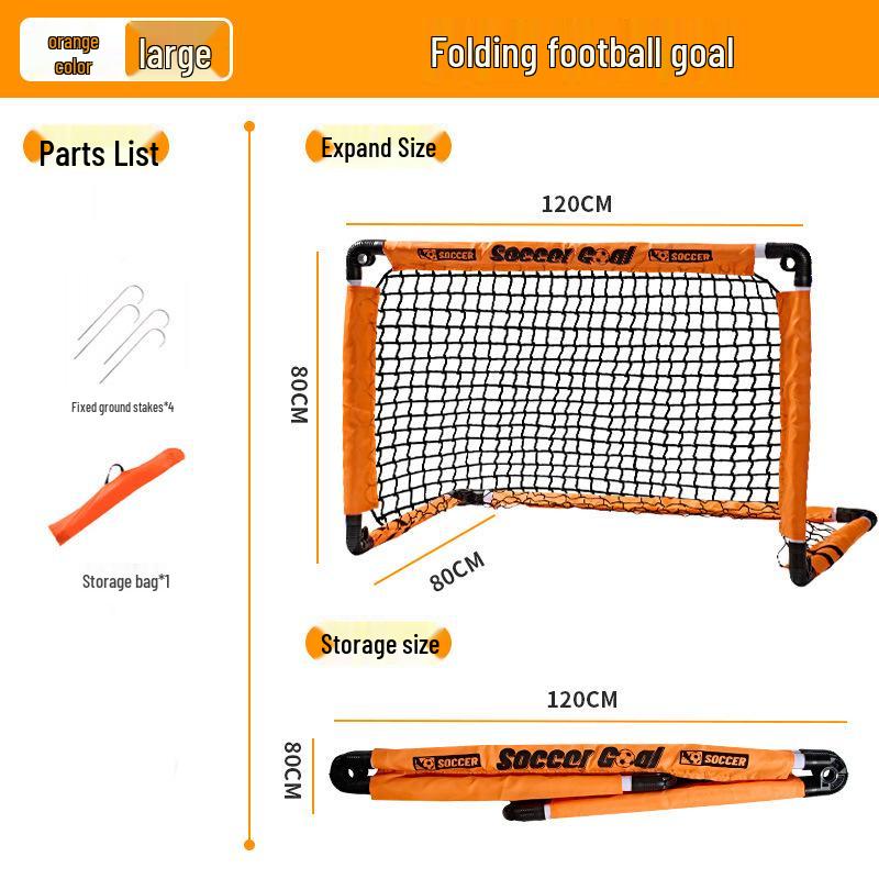 Foldable Kids' Football Goal for Training & Competition - Portable Indoor/Outdoor Parent-Child Frame
