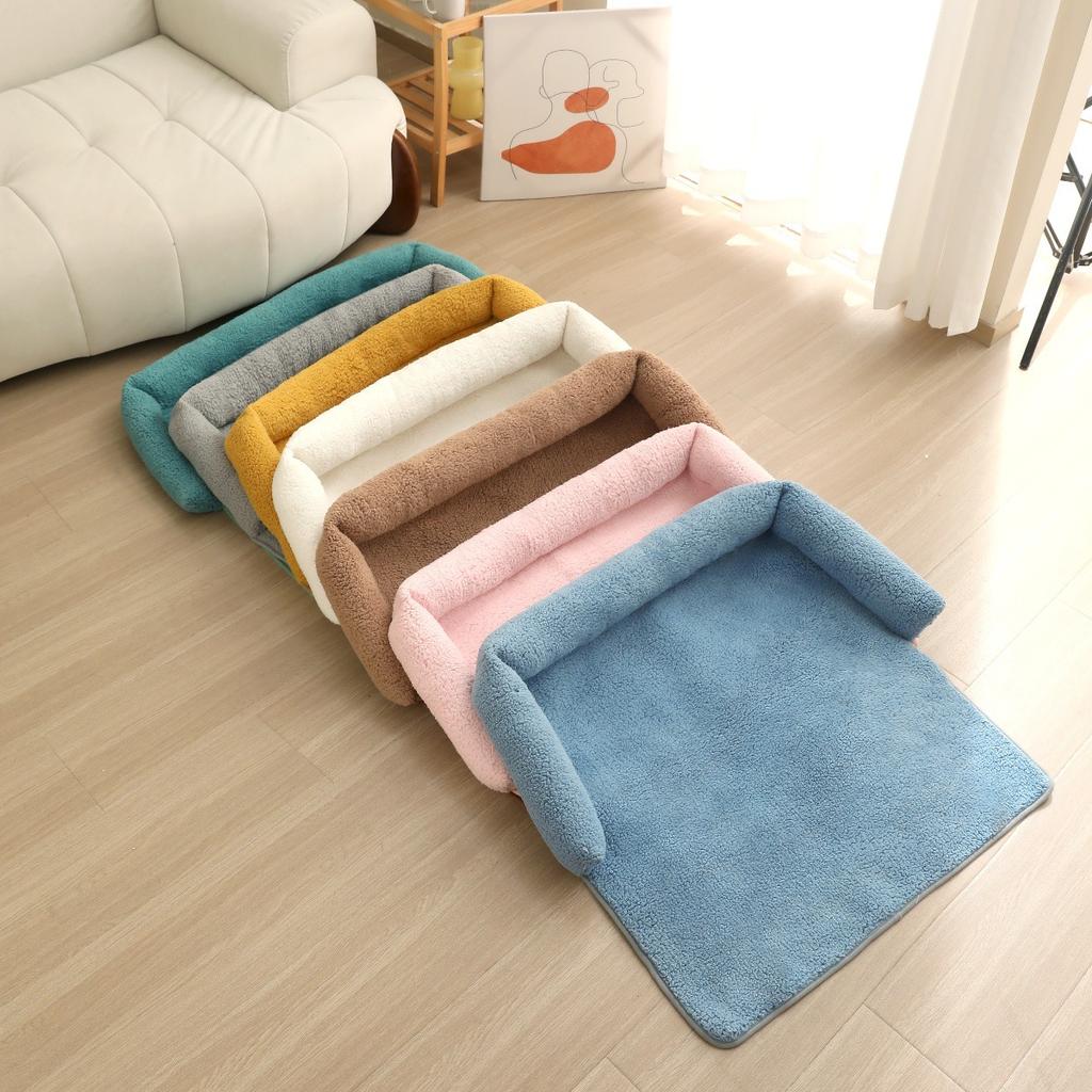 Pet Sofa Cushion with Pillow U-shaped Pillow for Winter Warm Pet Bed for Multiple Scenes