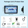 Autoradio Android Hodozzy 2DIN Touchscreen IPS Wireless Auto Doppio DIN Radio Auto Navigazione GPS Bluetooth FM Audio Auto Telecamera Posteriore 4G+128G 10 pollici